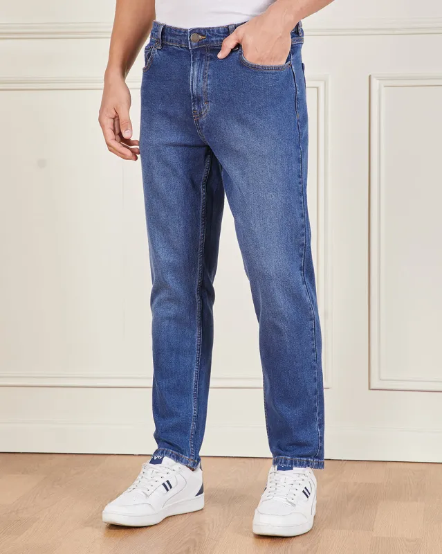 Men Blue Straight Fit Denim Jeans sold by Redtag
