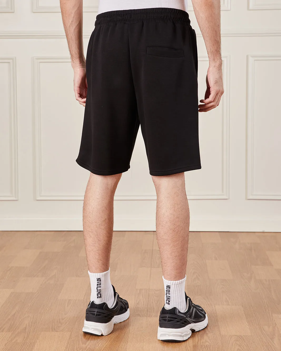 Men Black Lounge Shorts sold by Redtag product image thumbnail 3