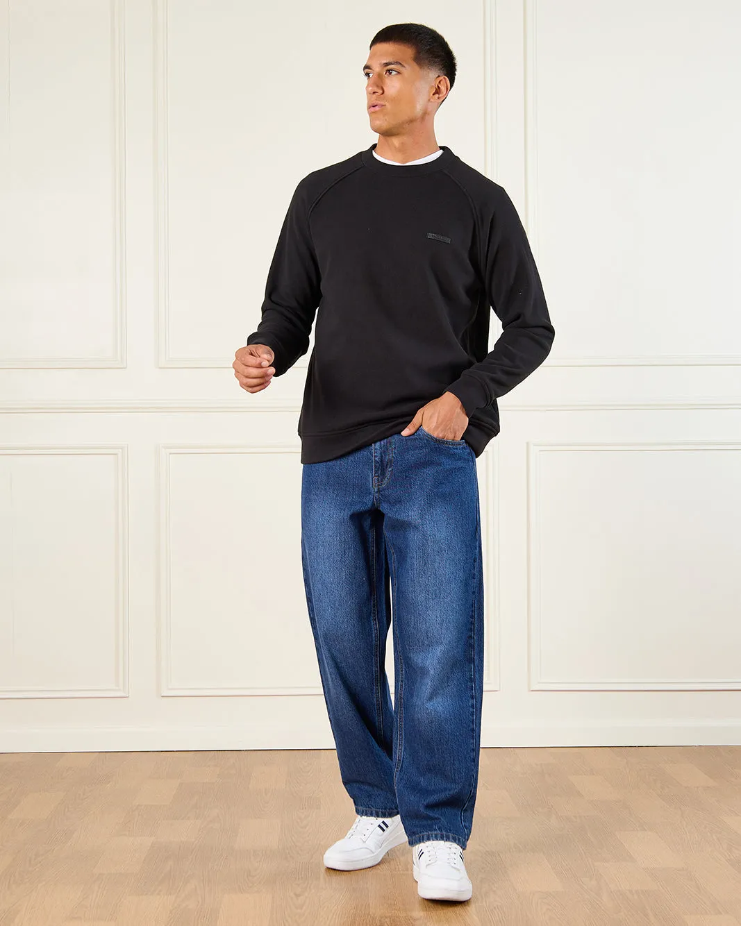 Men Black Lounge T-Shirt sold by Redtag product image thumbnail 2