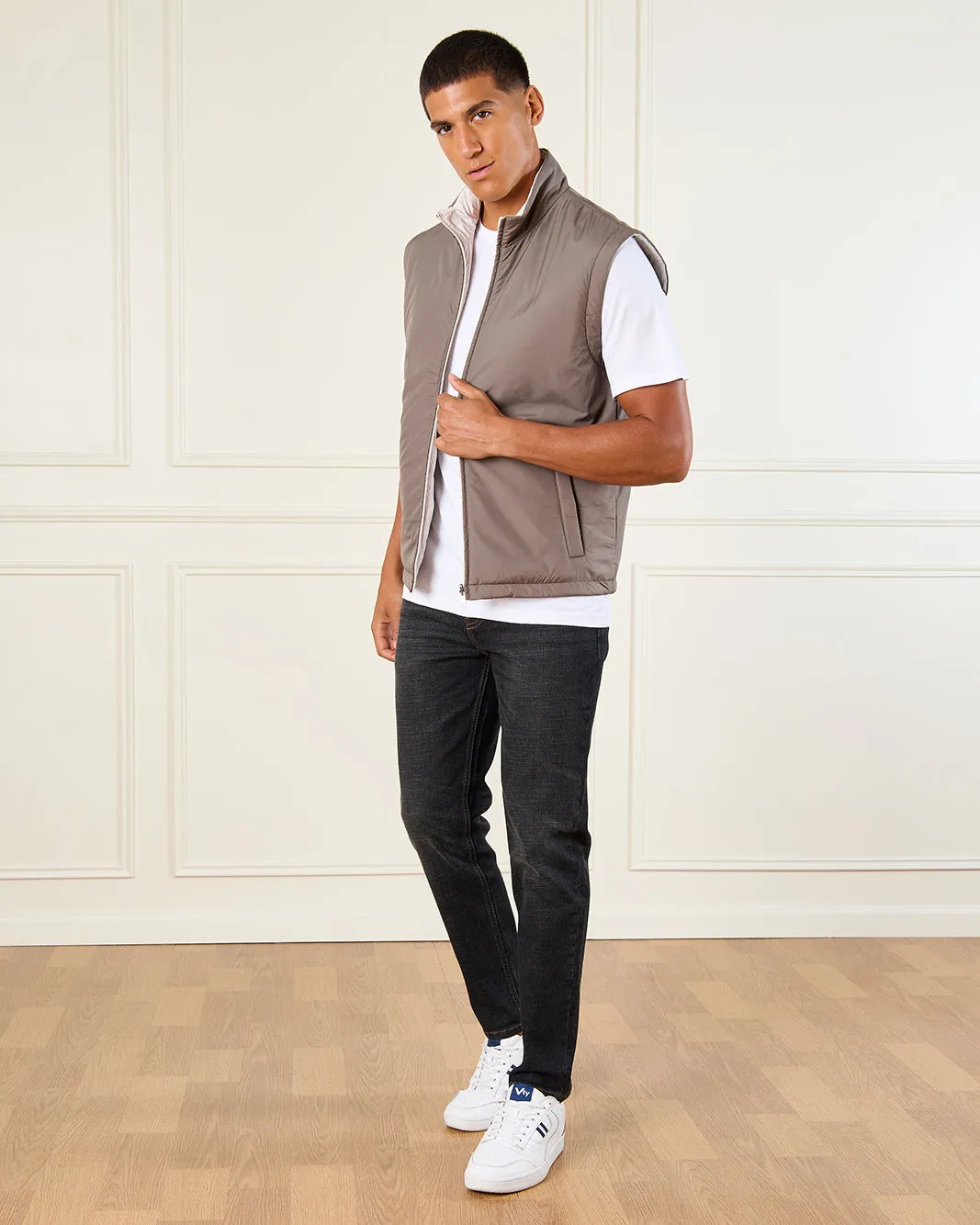 Men Beige Reversable Arab Jacket sold by Redtag product image thumbnail 2