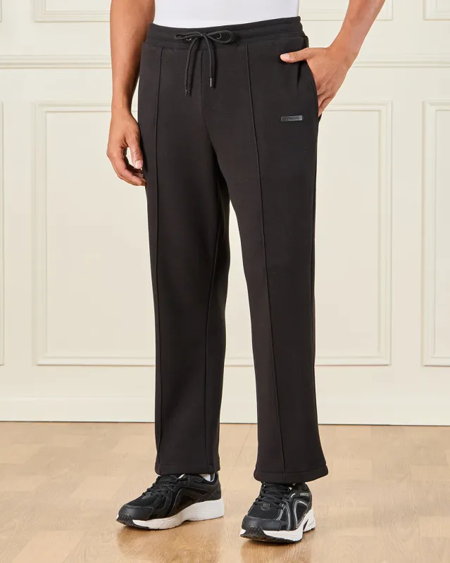 Men Black Printed Lounge Pants sold by Redtag
