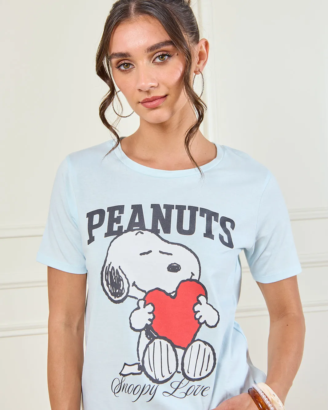Women Blue Peanuts Graphic T-shirt sold by Redtag product image thumbnail 4