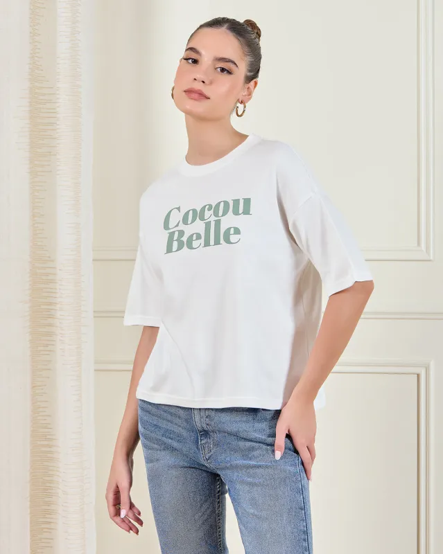 Women White Printed T-Shirt sold by Redtag