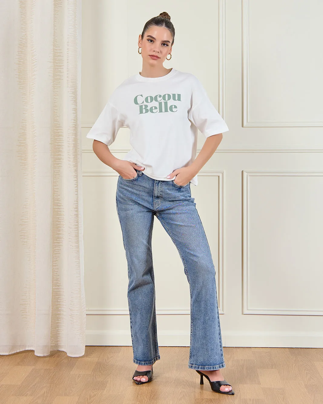 Women White Printed T-Shirt sold by Redtag product image thumbnail 2