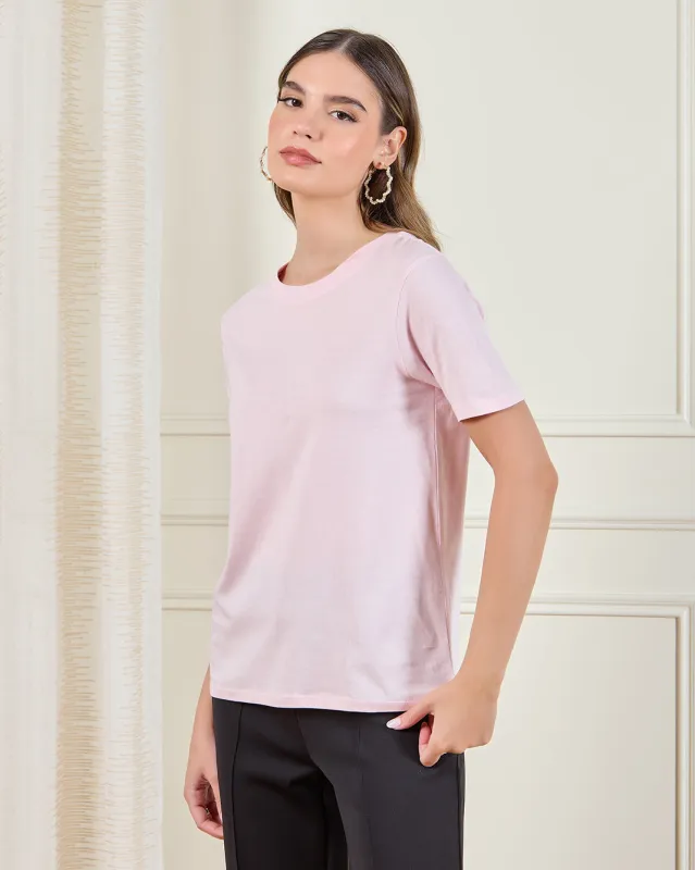 Women Pink Basic T-Shirt sold by Redtag