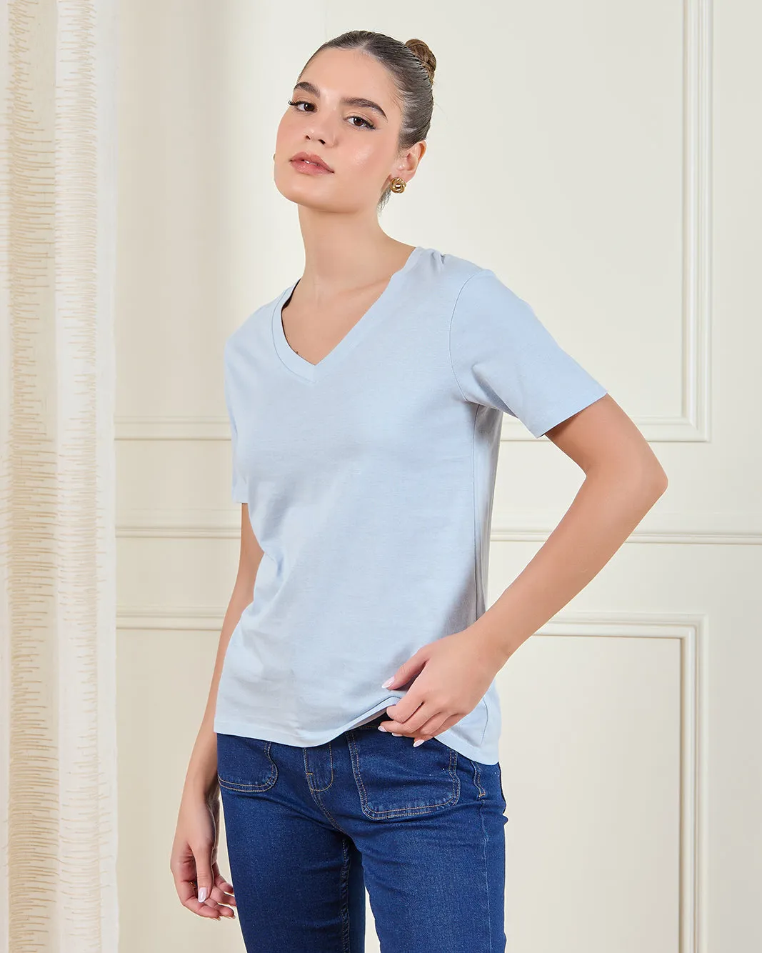 Women Blue Basic T-Shirt sold by Redtag