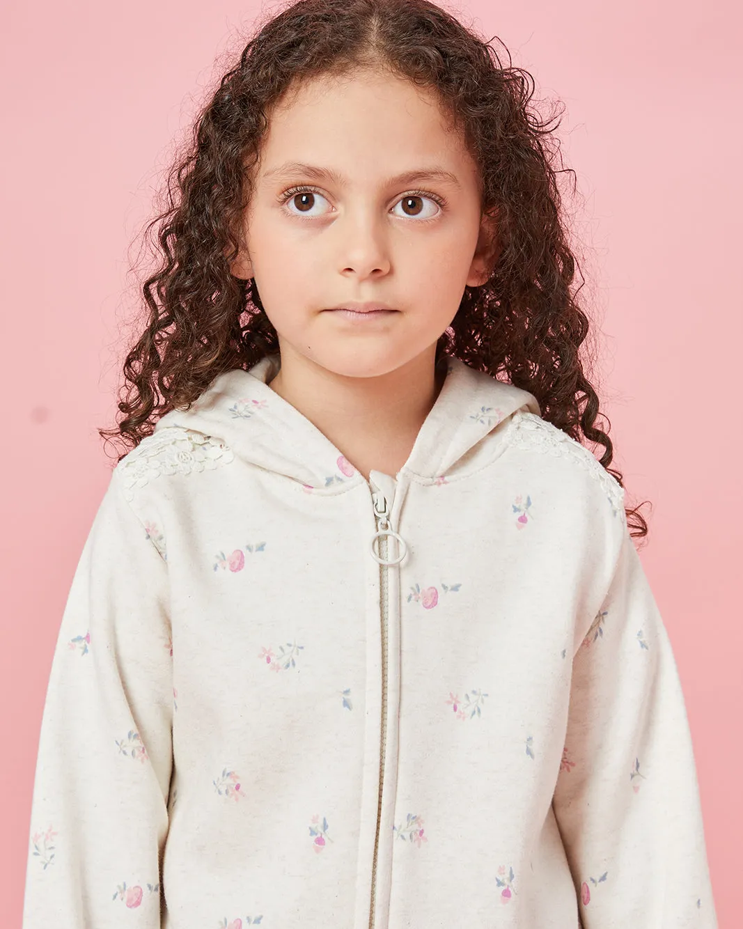 Girls Ecru Embellished Hooded Sweatshirt sold by Redtag product image thumbnail 4