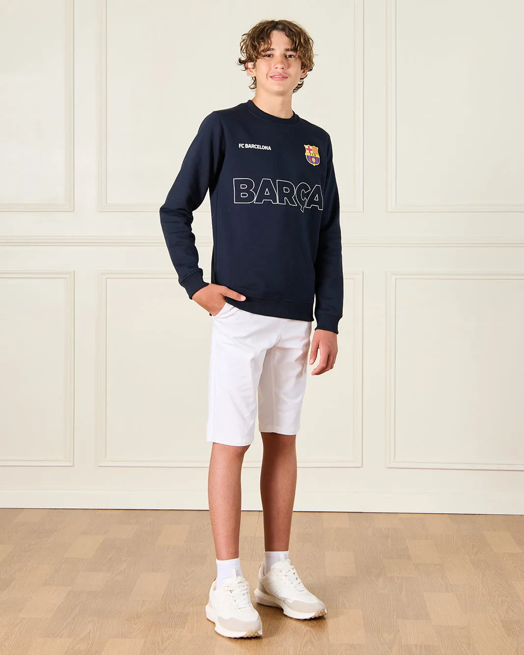 Senior Boys Navy Barca Sweatshirt sold by Redtag product image thumbnail 2