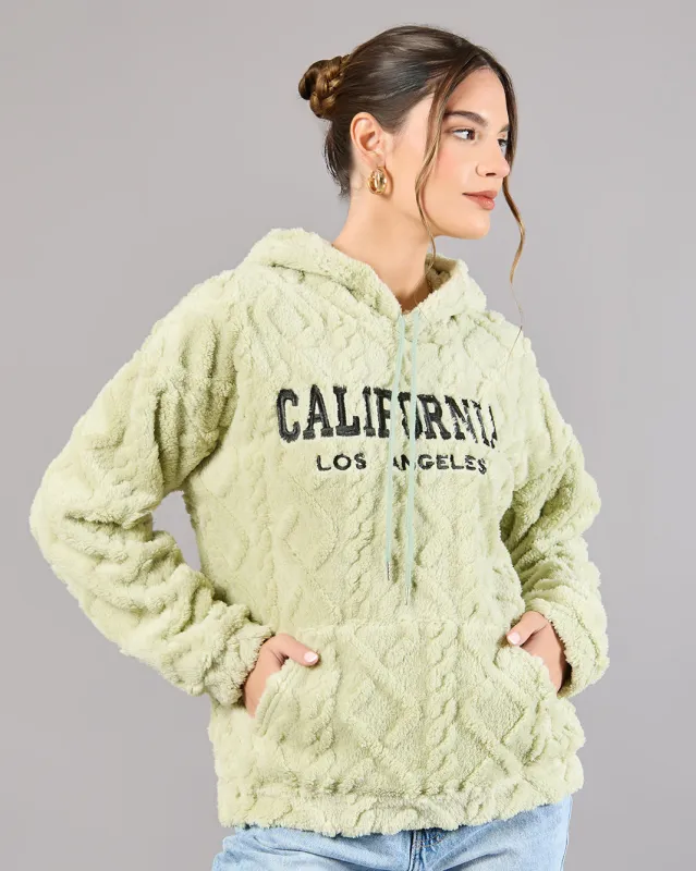 Women Mint Hooded Sweatshirt sold by Redtag