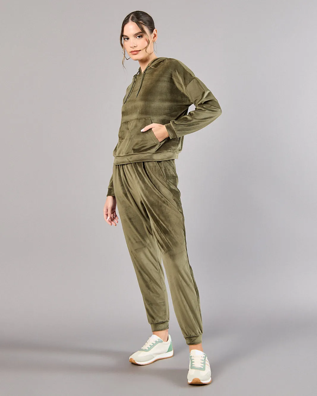 Women Green Plain Jogger Pants sold by Redtag product image thumbnail 2