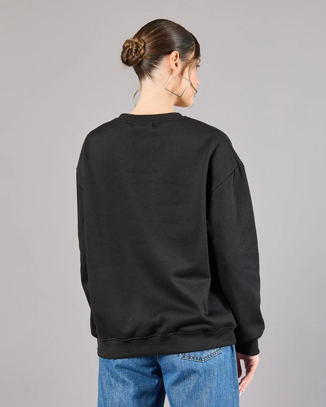 Women Black Printed Sweatshirt sold by Redtag product image thumbnail 3