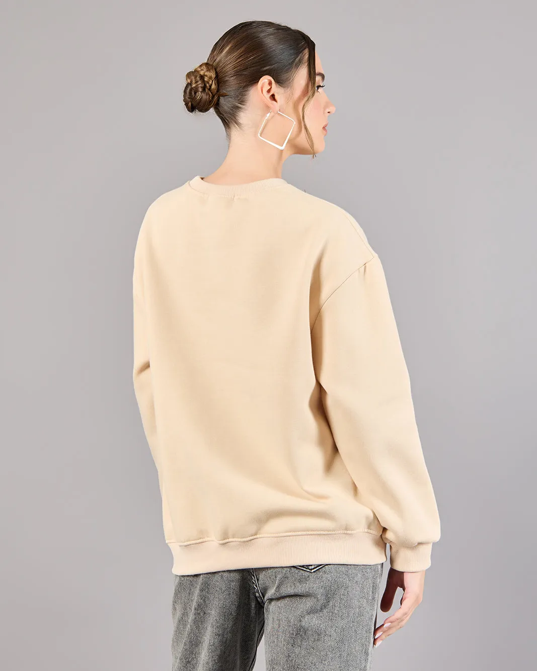 Women Beige Printed Sweatshirt sold by Redtag product image thumbnail 3