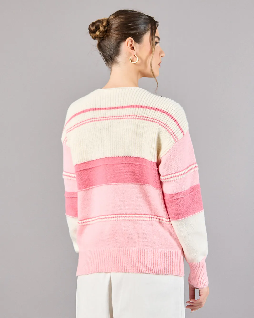 Women Ivory And Pink Knitted Sweater sold by Redtag product image thumbnail 3