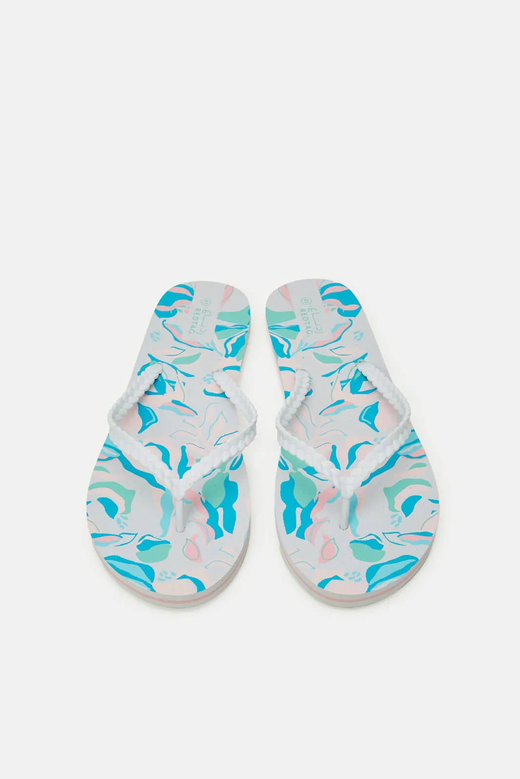 Women White Plait Upper Flip Flops sold by Redtag product image thumbnail 2