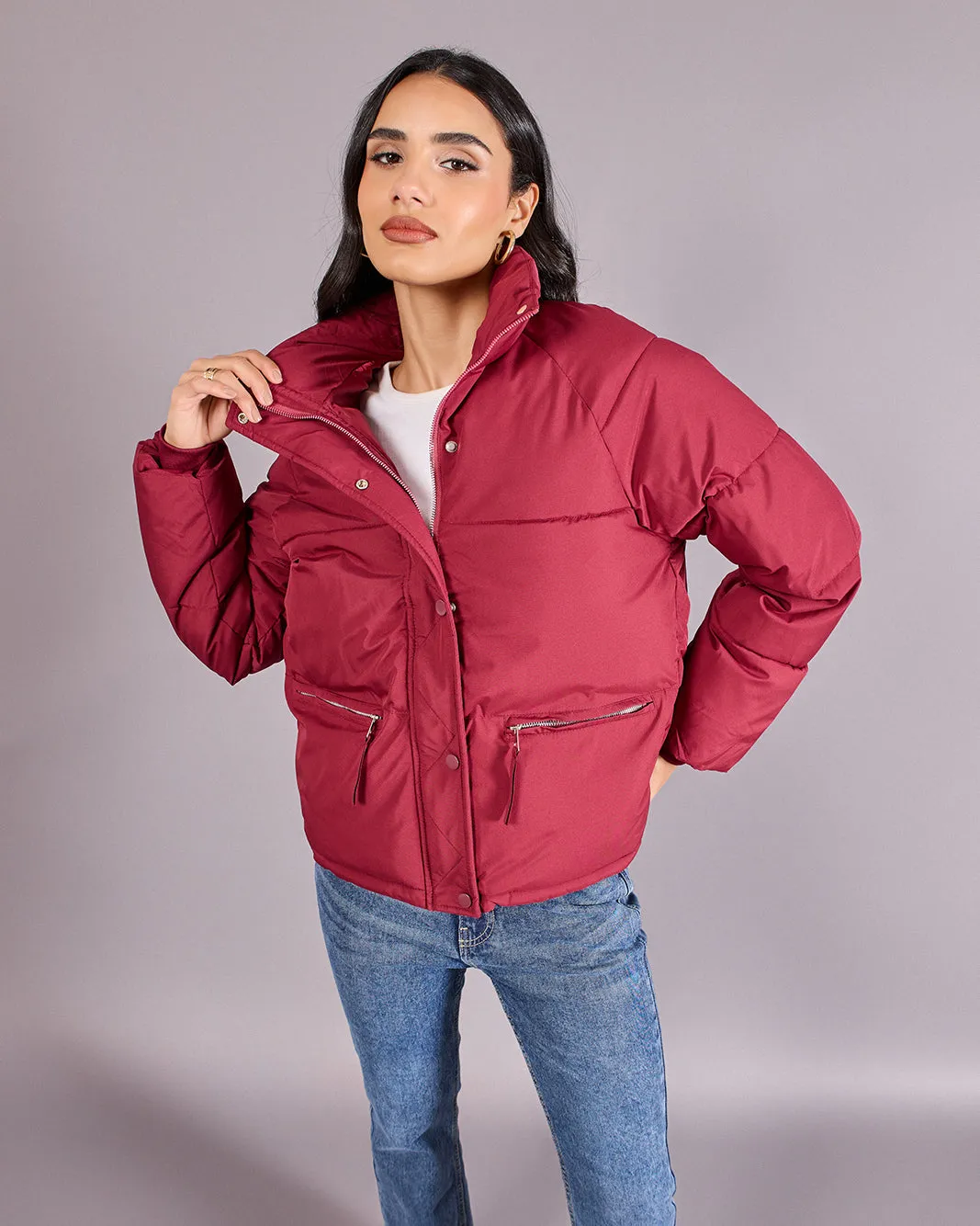 Women Red Padded Jacket sold by Redtag product image thumbnail 5