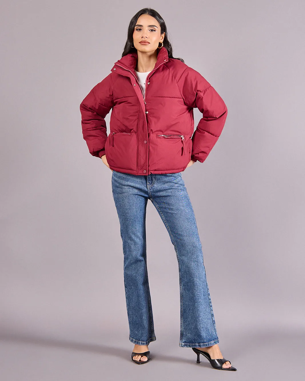 Women Red Padded Jacket sold by Redtag product image thumbnail 2