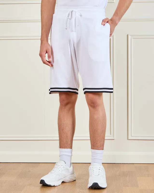 Men White Sports Shorts sold by Redtag