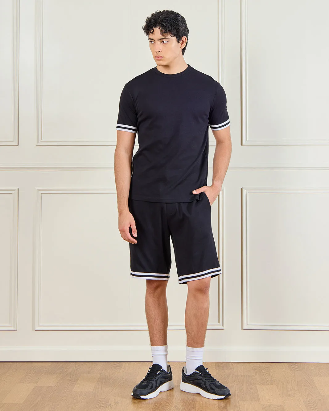 Men Black Sports T-Shirt sold by Redtag product image thumbnail 2