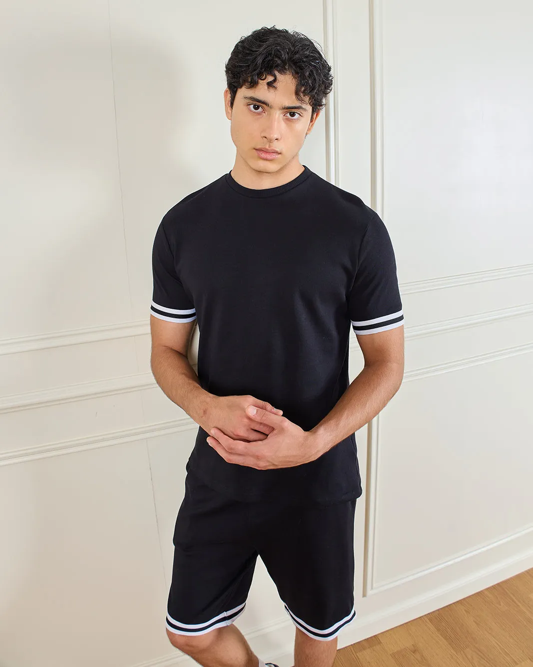 Men Black Sports T-Shirt sold by Redtag product image thumbnail 5