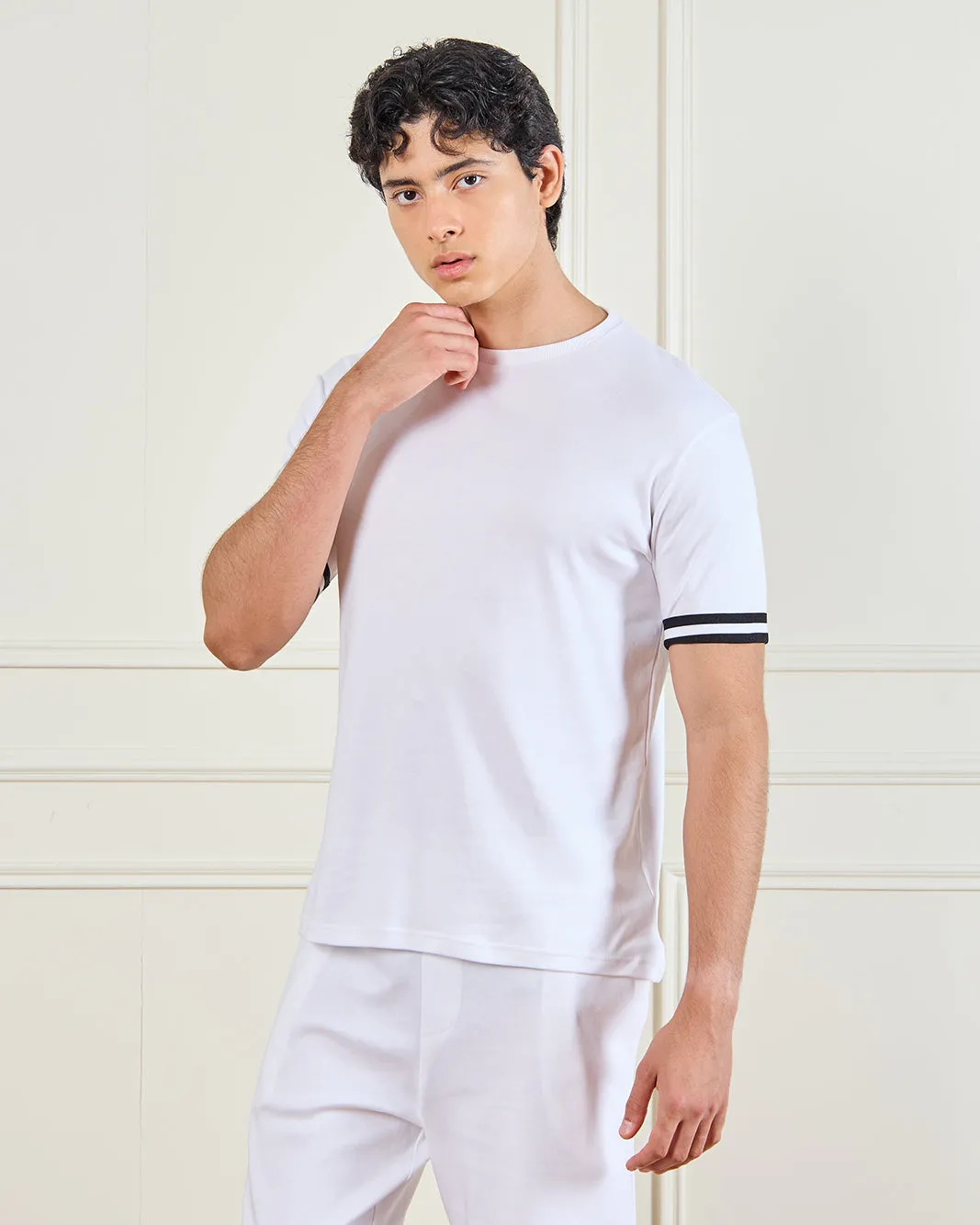 Men White Sports T-Shirt sold by Redtag