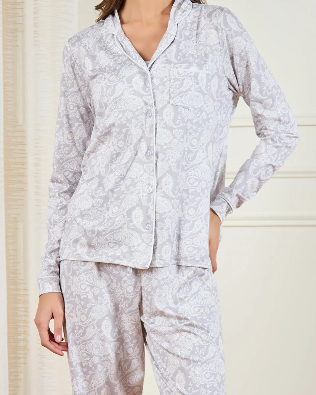 Women Ivory Printed Pajama Set (2 Piece) sold by Redtag product image thumbnail 4