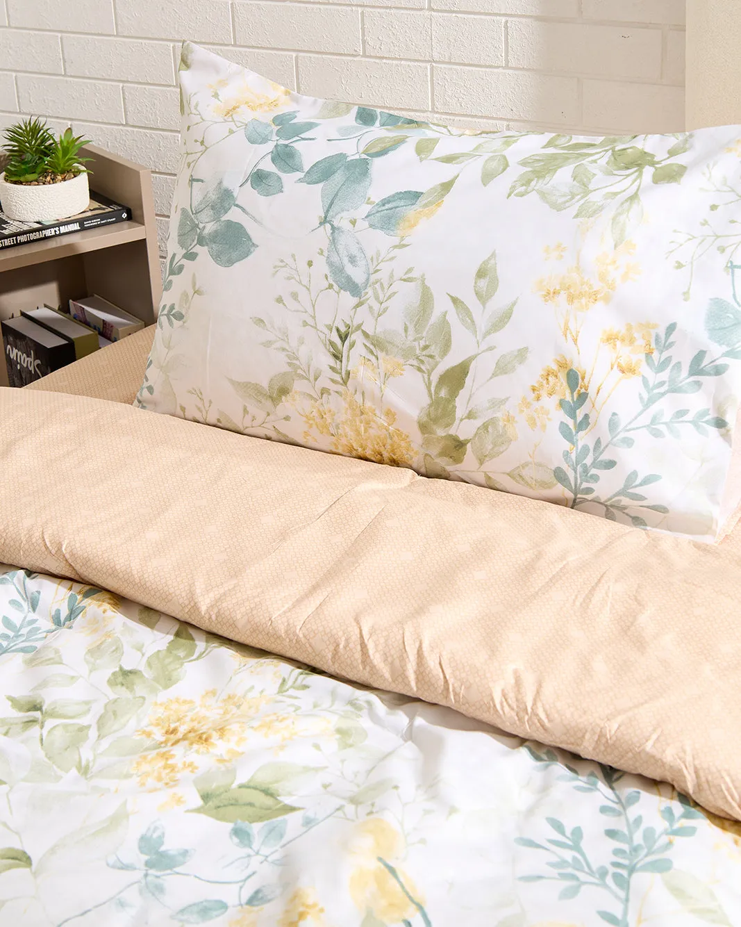 Grey 3-Piece Floral Printed Comforter Set (Single Size) sold by Redtag product image thumbnail 4