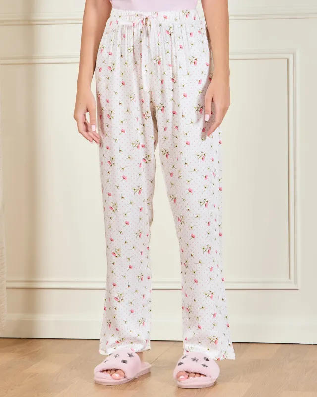 Women Ivory Printed Pyjama Bottom sold by Redtag