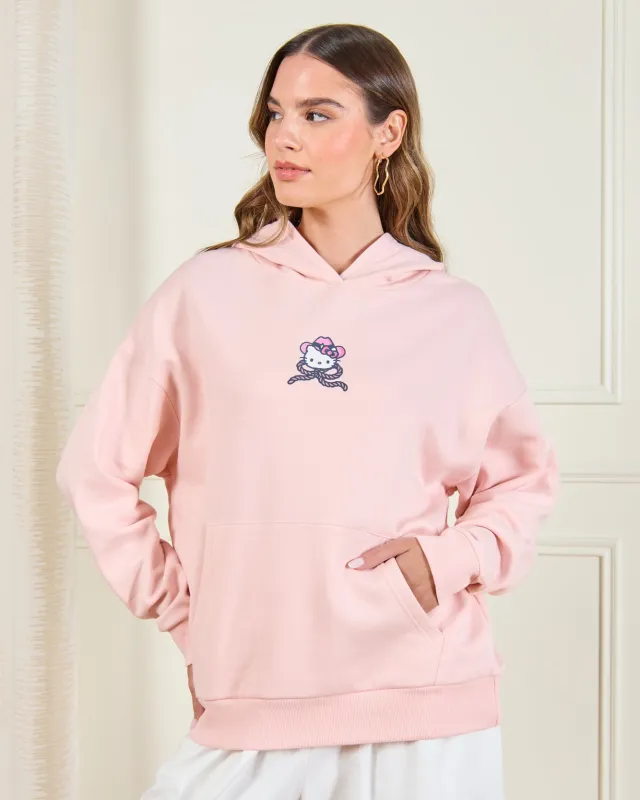 Women Pink Hooded Hello Kitty Sweatshirt sold by Redtag