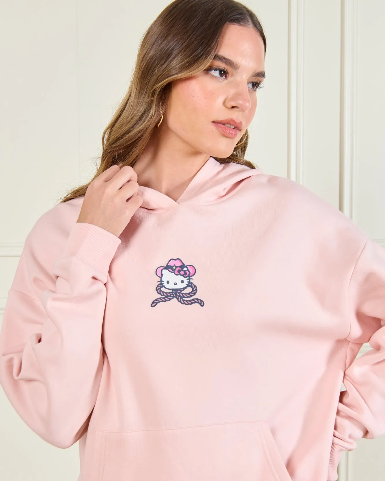 Women Pink Hooded Hello Kitty Sweatshirt sold by Redtag product image thumbnail 4