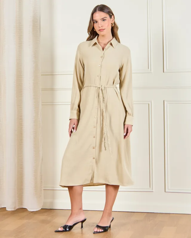 Women Beige Casual Dress sold by Redtag