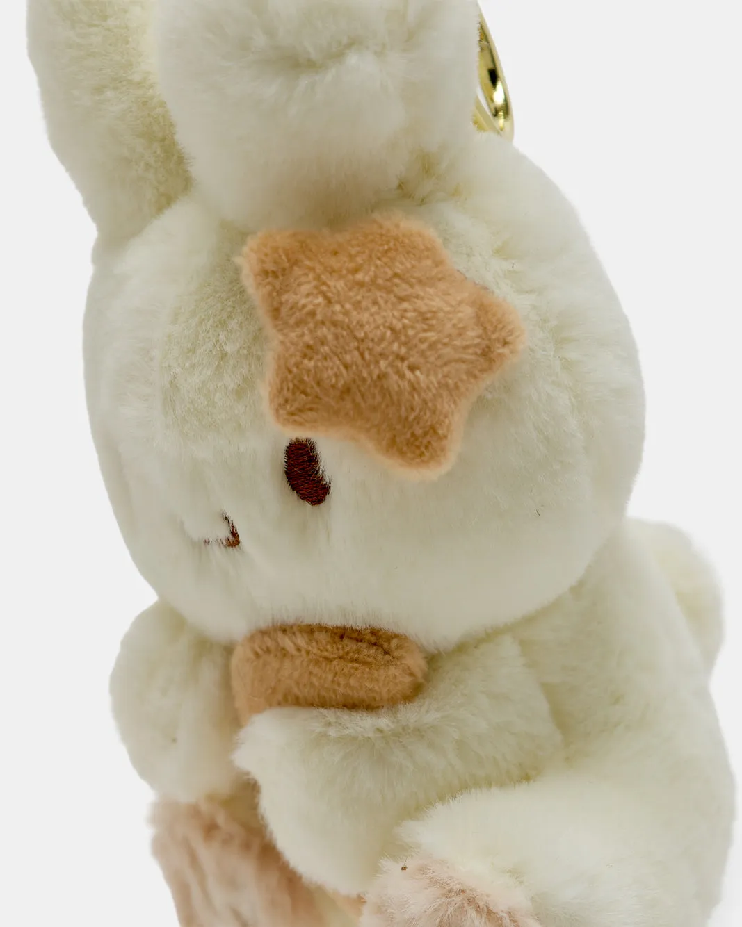 Beige Soft Bunny Plush Keychain sold by Redtag product image thumbnail 4
