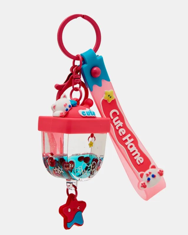 Pink Cute Home Cup Key Ring sold by Redtag