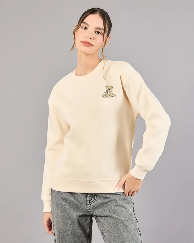 Women Beige Printed Sweatshirt sold by Redtag