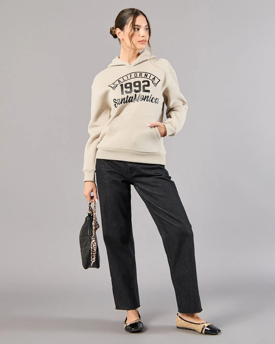 Women Beige Printed Sweatshirt sold by Redtag product image thumbnail 2