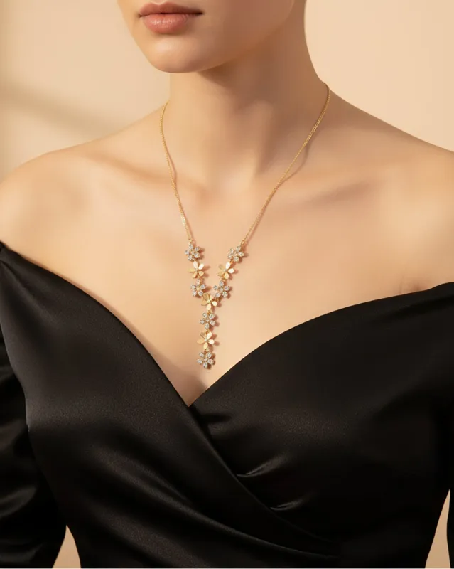 Women Gold Embellished Necklace sold by Redtag