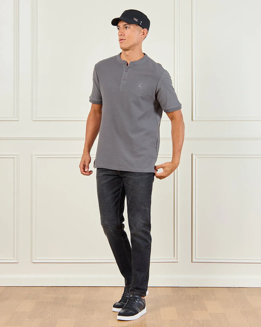 Men Grey Short Sleeve T-shirt sold by Redtag product image thumbnail 2
