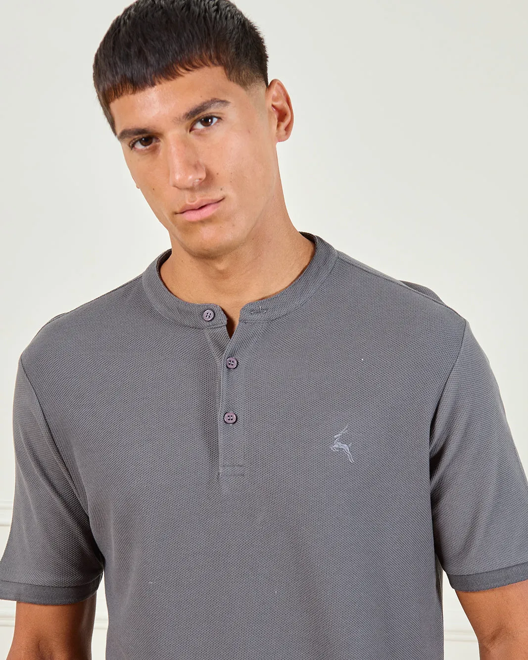 Men Grey Short Sleeve T-shirt sold by Redtag product image thumbnail 4