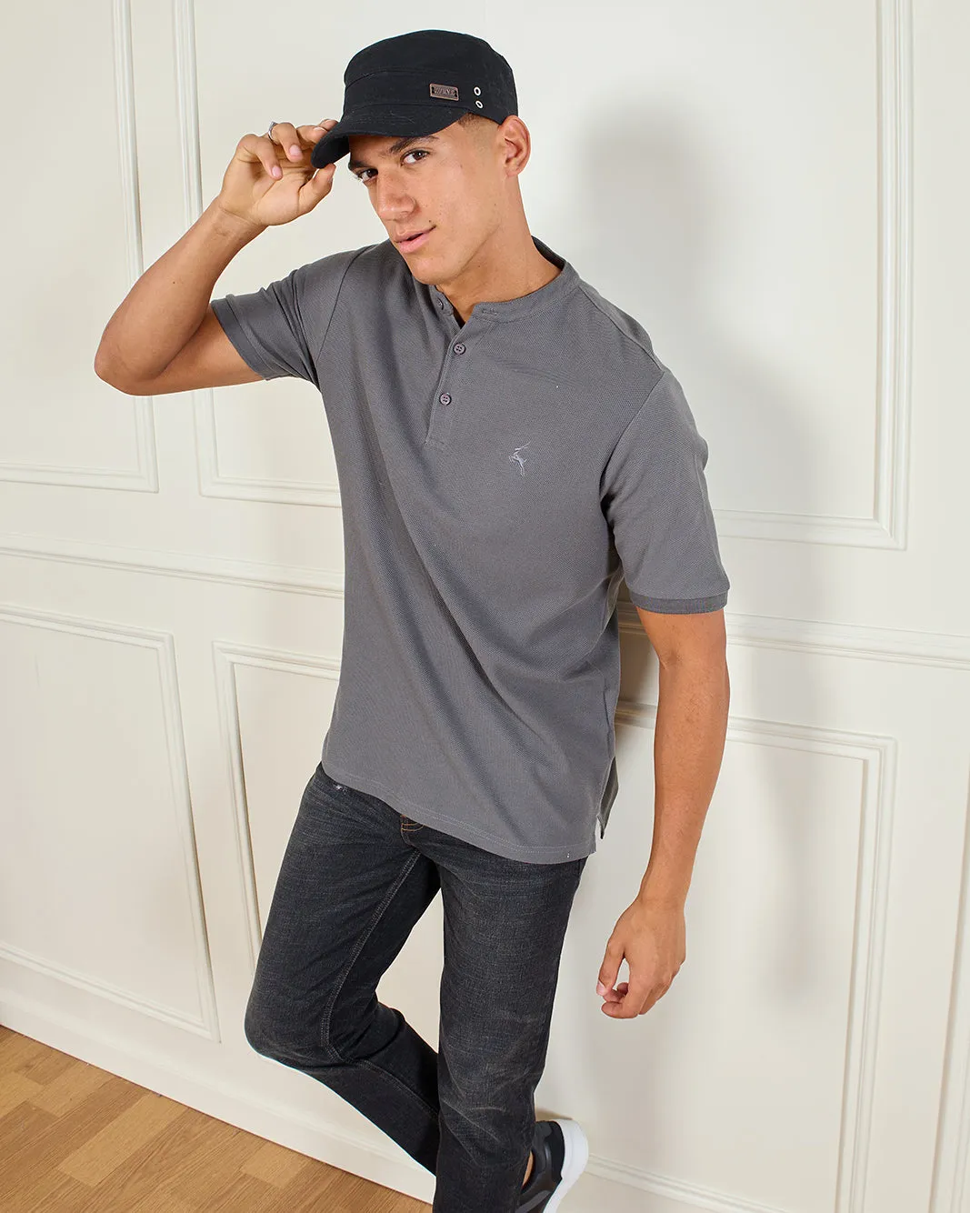 Men Grey Short Sleeve T-shirt sold by Redtag product image thumbnail 5