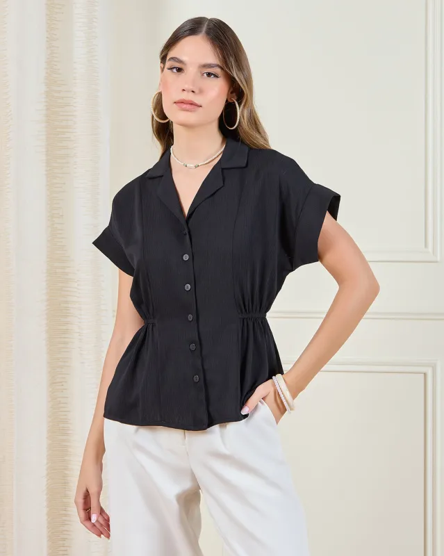 Women Black Casual Blouse sold by Redtag