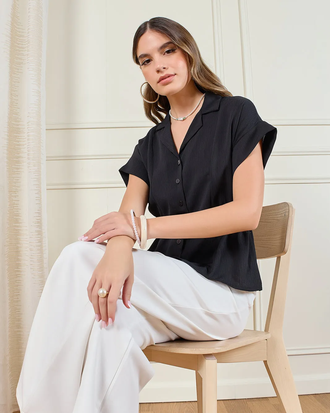 Women Black Casual Blouse sold by Redtag product image thumbnail 5