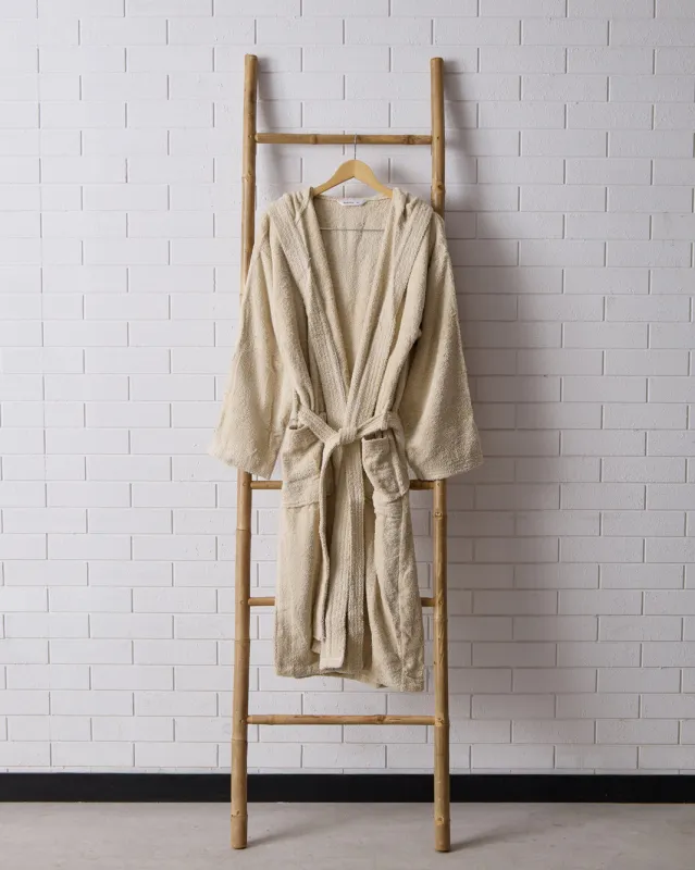 Beige Hooded Bathrobe (XXL) sold by Redtag