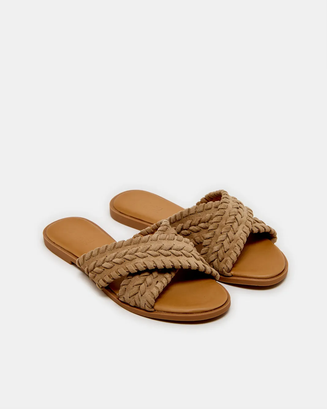 Women Taupe Crisscross Textured Mule sold by Redtag product image thumbnail 2