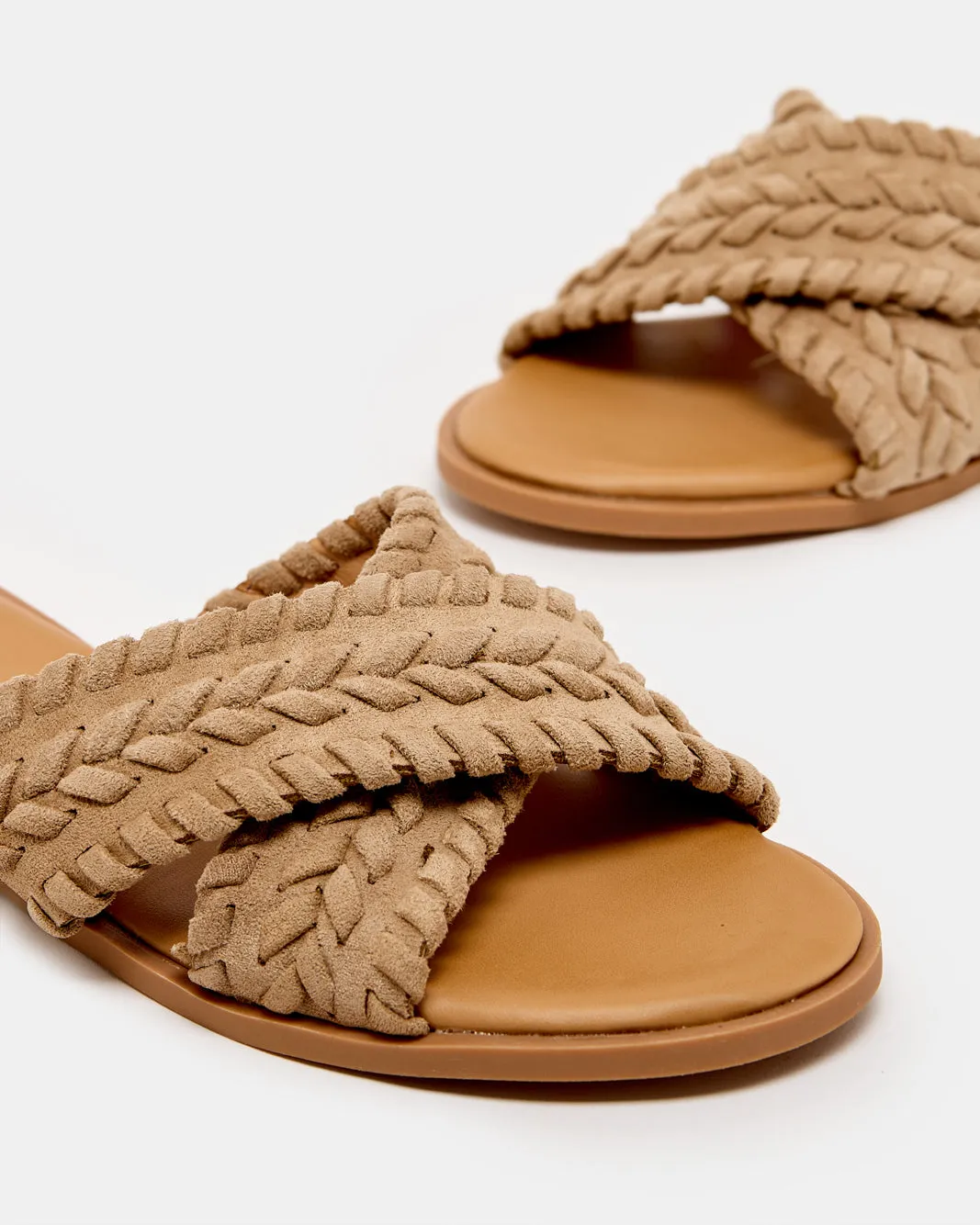 Women Taupe Crisscross Textured Mule sold by Redtag product image thumbnail 3