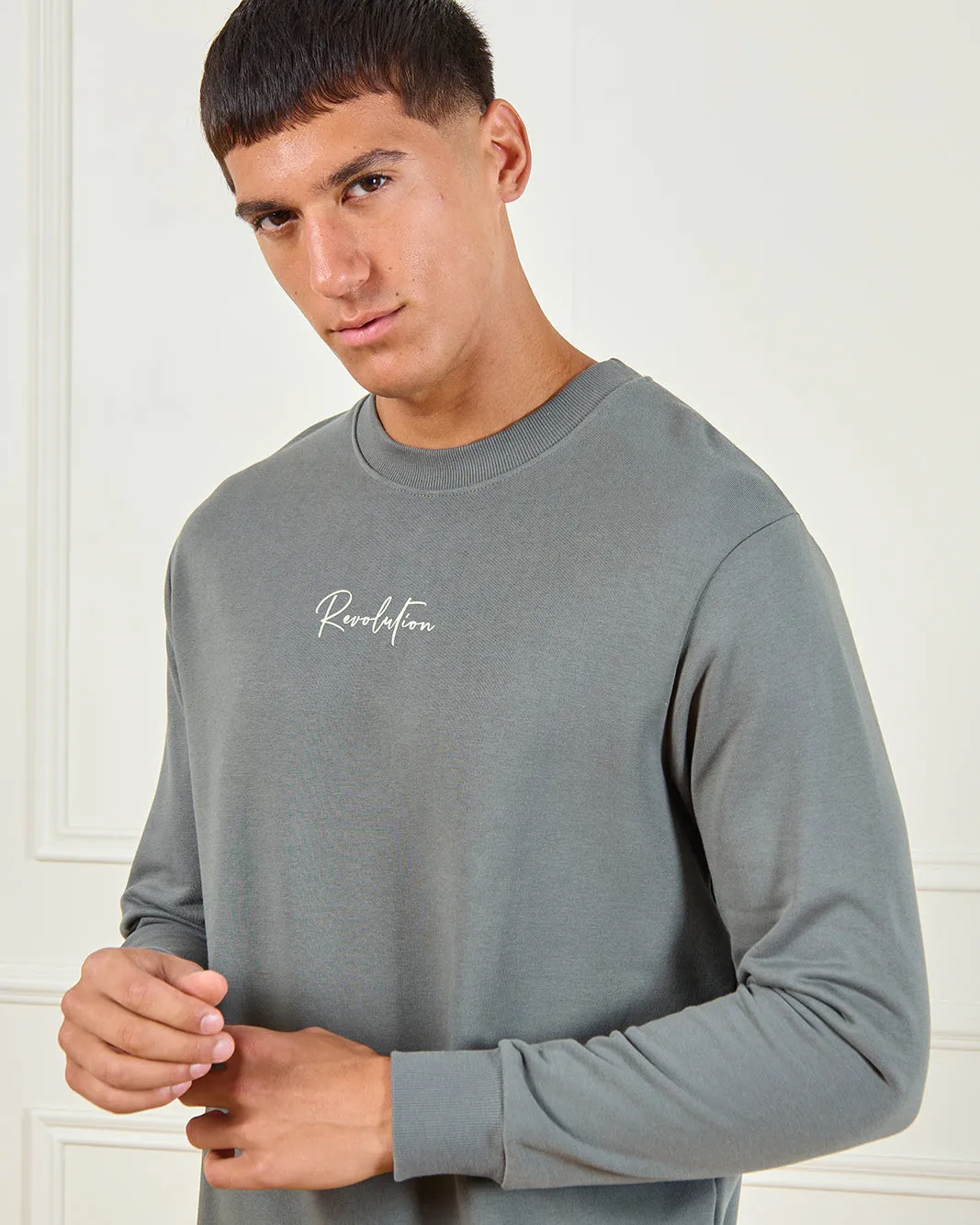 Men Green Printed Sweatshirt sold by Redtag product image thumbnail 4