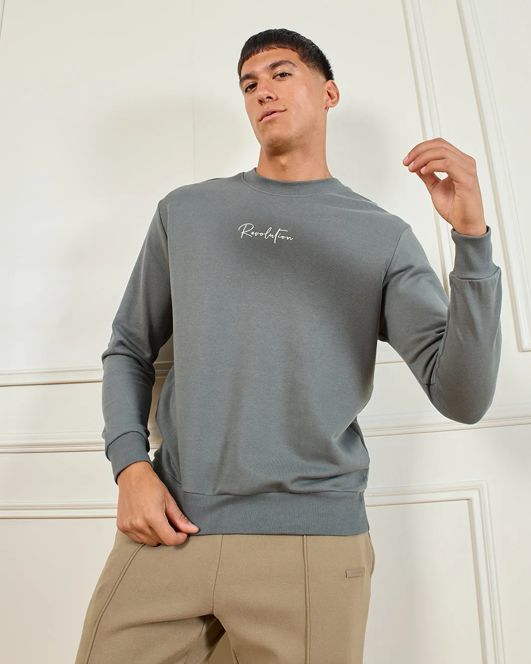 Men Green Printed Sweatshirt sold by Redtag product image thumbnail 5