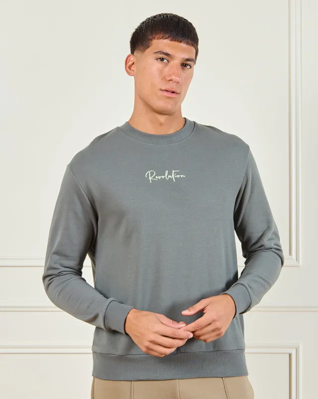 Men Green Printed Sweatshirt sold by Redtag