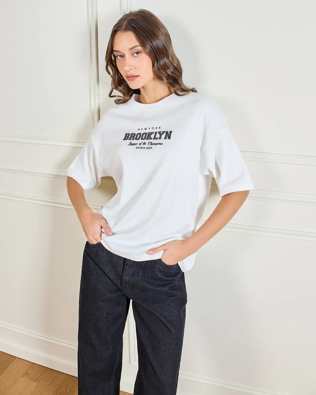 Women White Printed T-Shirt sold by Redtag product image thumbnail 5