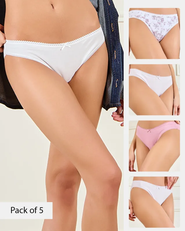 Women Assorted Bikini Brief Set (Pack of 5) sold by Redtag