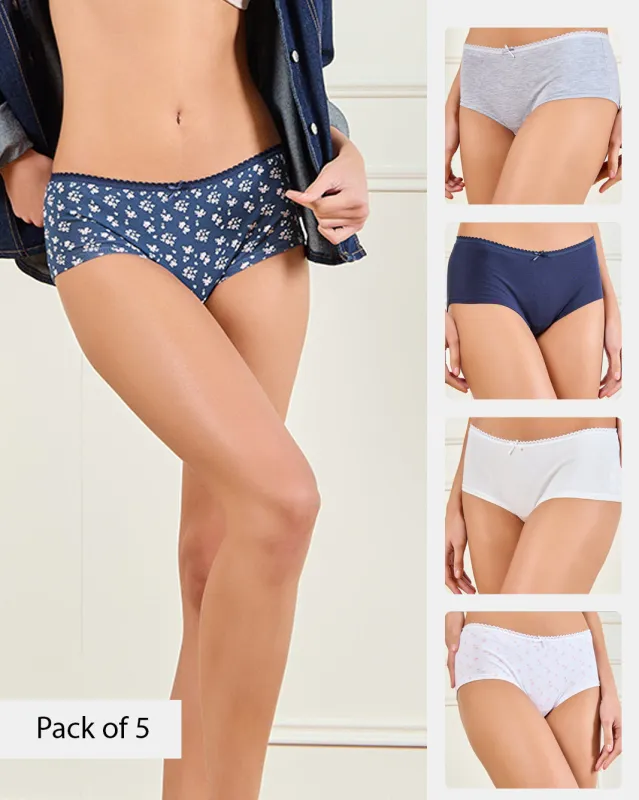 Women Assorted Boyleg Brief Set (Pack of 5) sold by Redtag