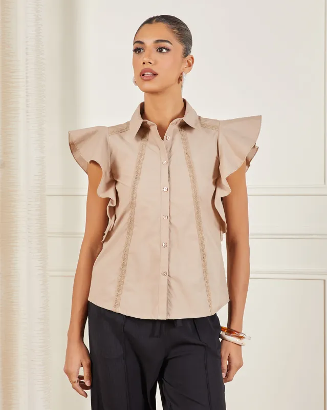 Women Beige Casual Blouse sold by Redtag